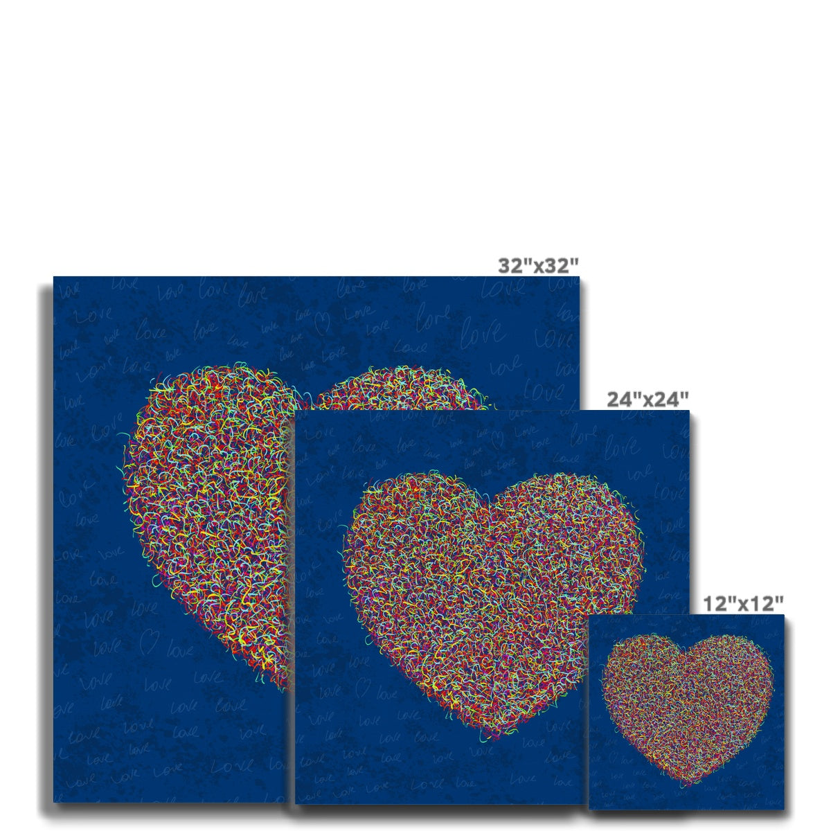 Colourful heart Canvas