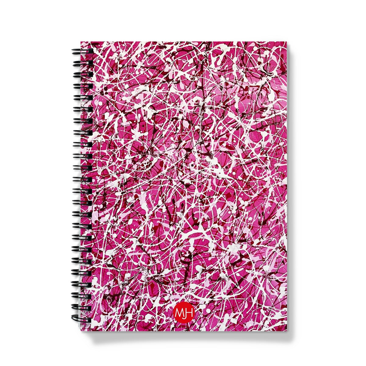 Abstract wiro-bound notebook elegant abstract art journal | Blush