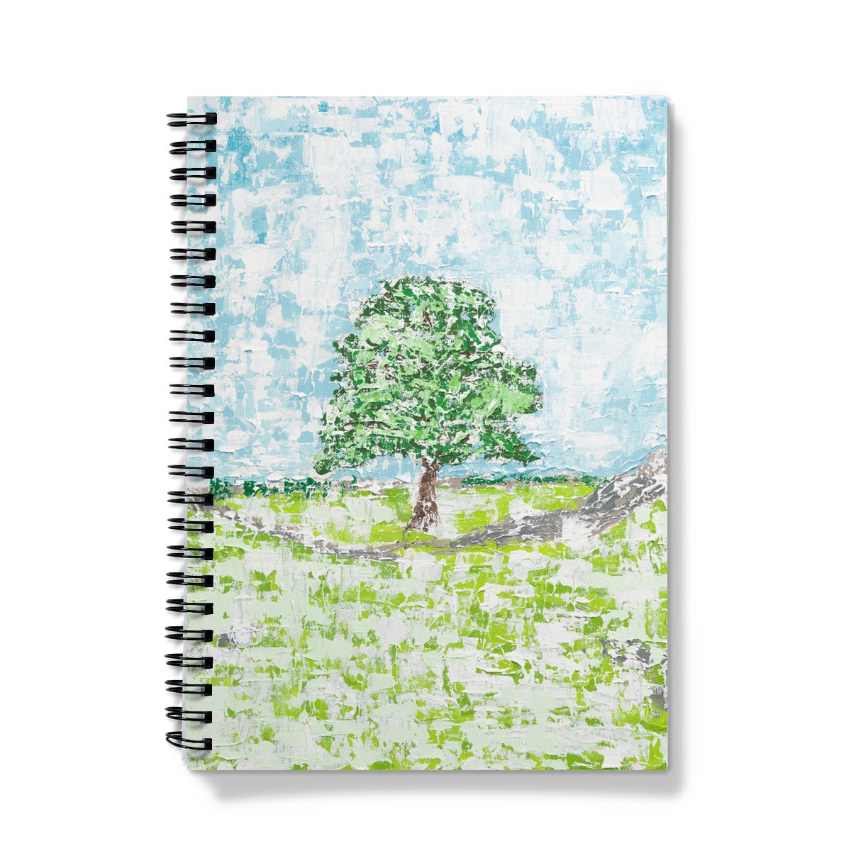 Abstract wiro-bound notebook elegant abstract art journal | Sycamore Gap
