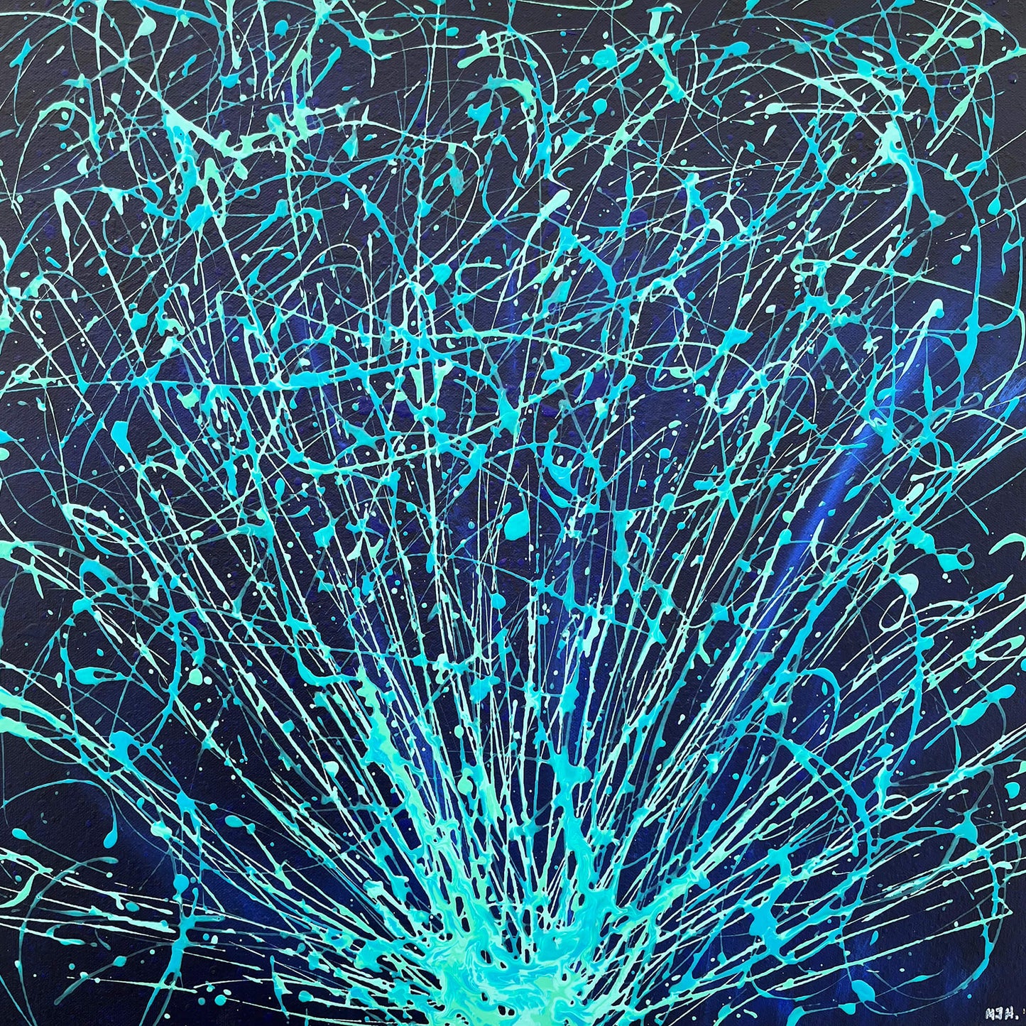 'Plume' - Original abstract painting on stretched canvas.