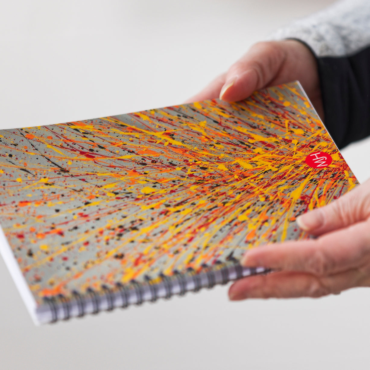 Abstract wiro-bound notebook unique art journal | Seasons II