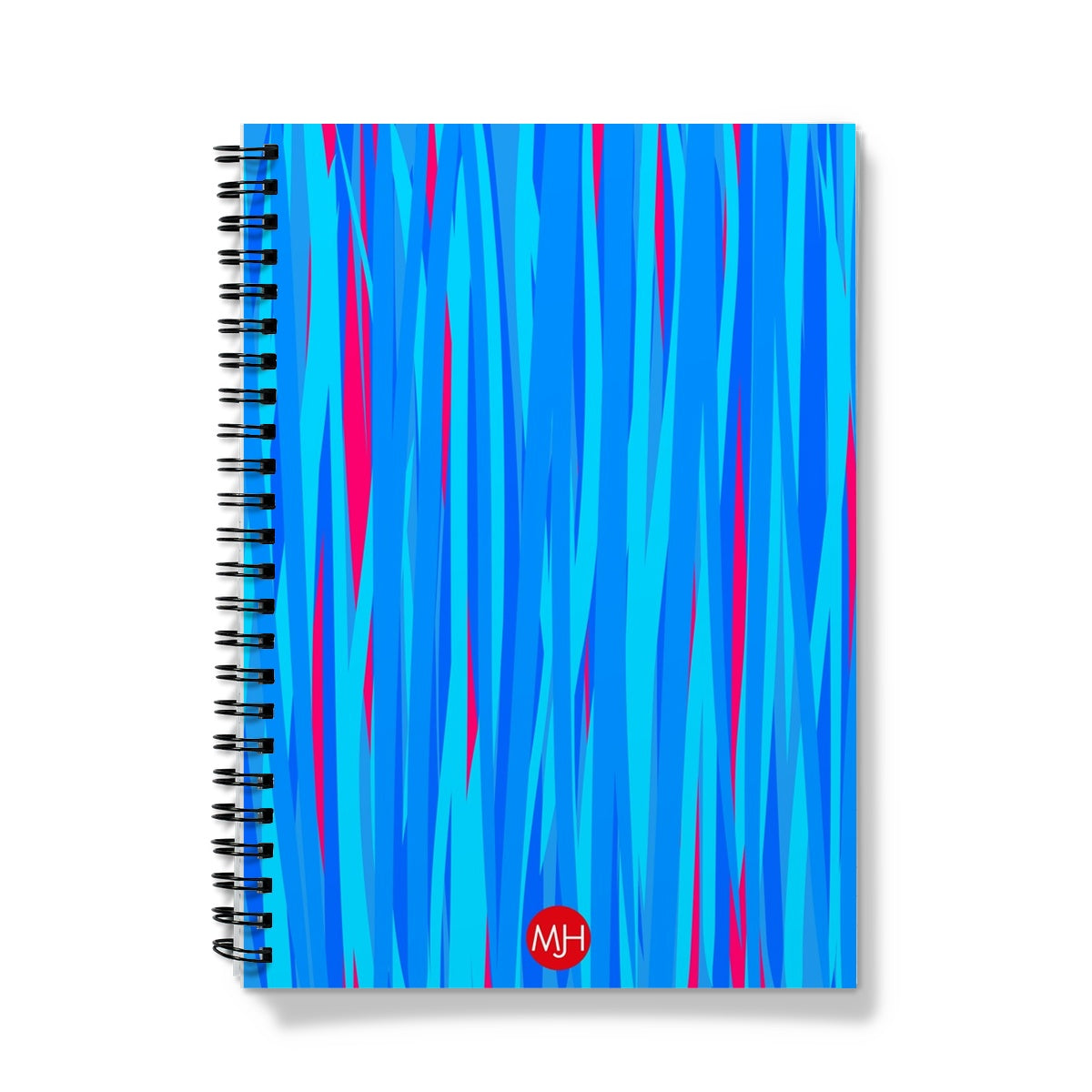 Abstract design wiro-bound notebook elegant unique art journal | Stripes I