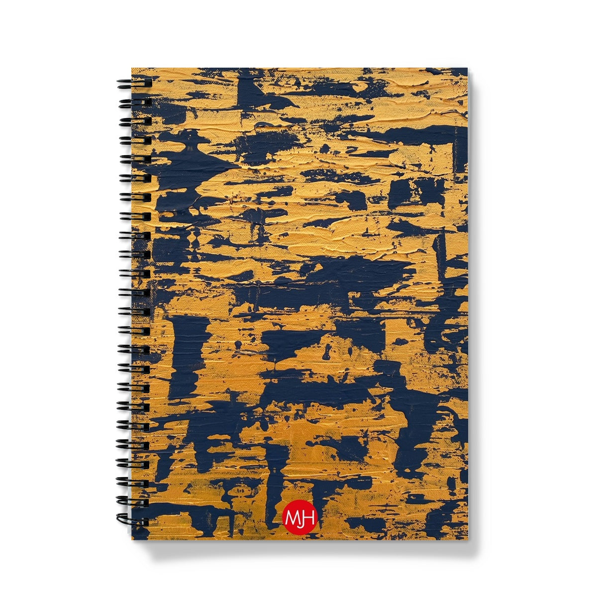 Abstract wiro-bound notebook elegant unique art journal | Gilded II
