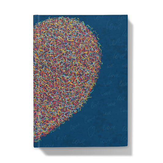 Colourful heart hardback journal