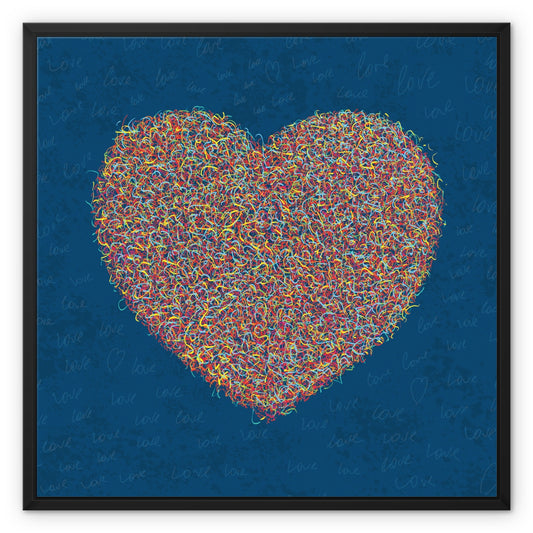 Love Is All Around – Framed canvas print