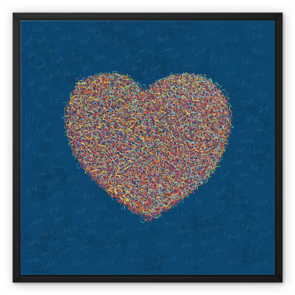 Love Is All Around – Framed canvas print