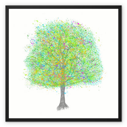 Colourful Tree Framed Canvas