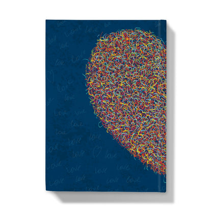 Colourful heart hardback journal