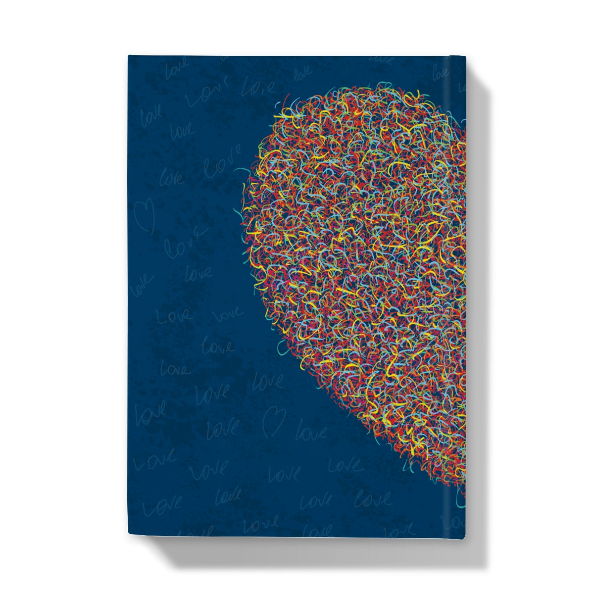 Colourful heart hardback journal