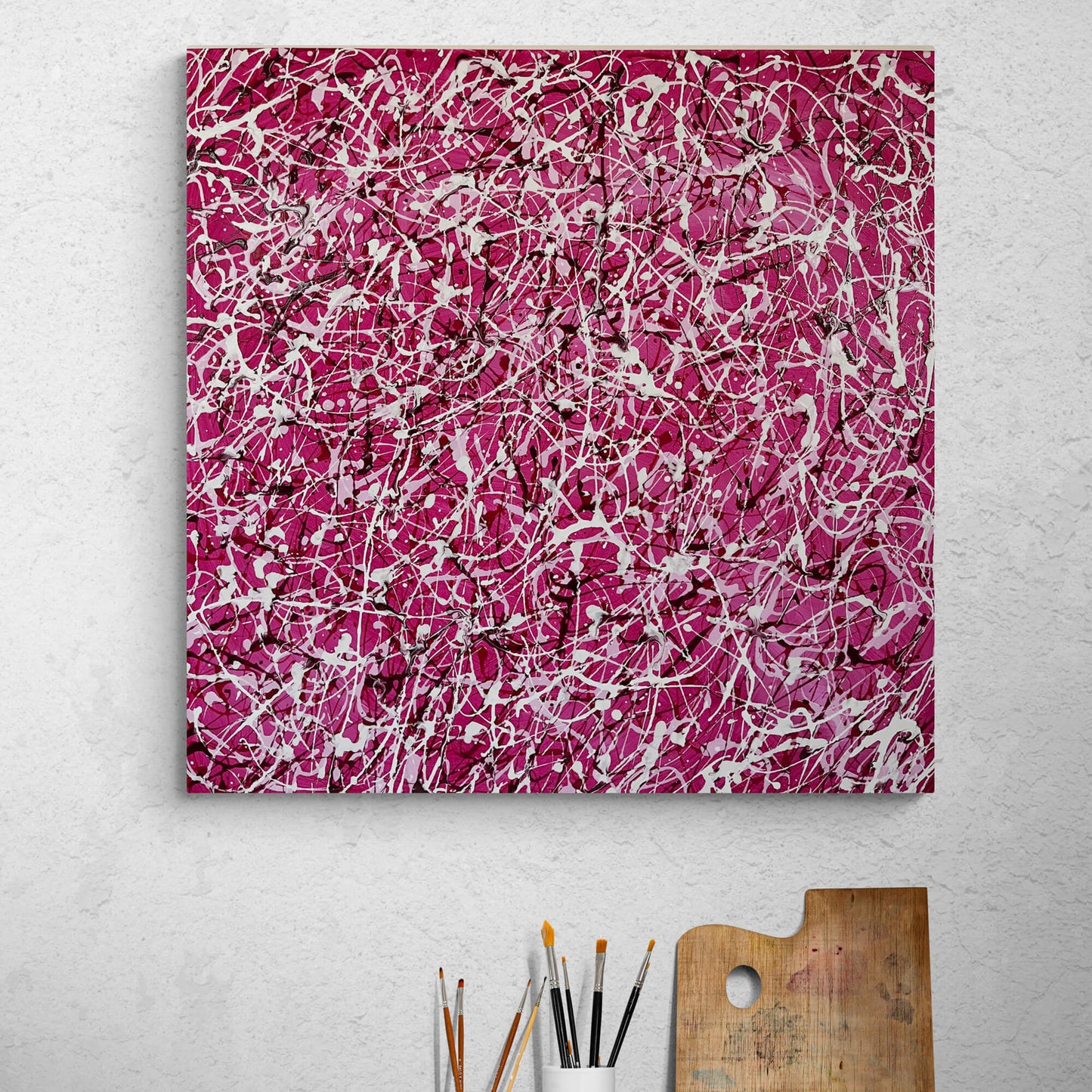 Blush - Original abstract painting on stretched canvas.