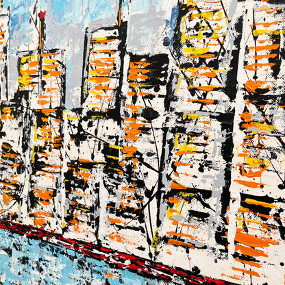 'Commute' - Original abstract painting on stretched canvas.