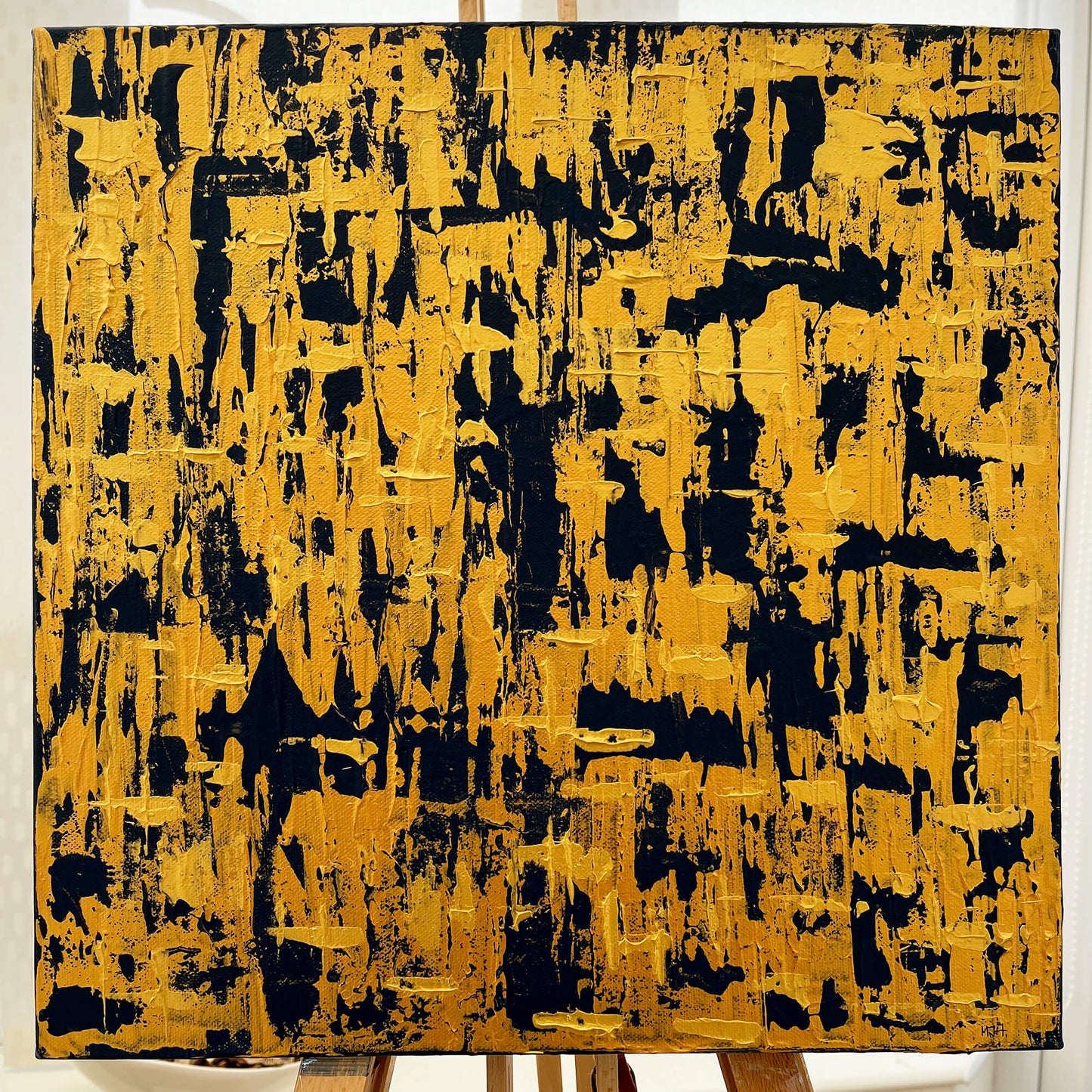 Gilded I  - Original abstract painting on stretched canvas.