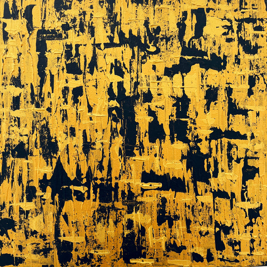 Gilded I  - Original abstract painting on stretched canvas.