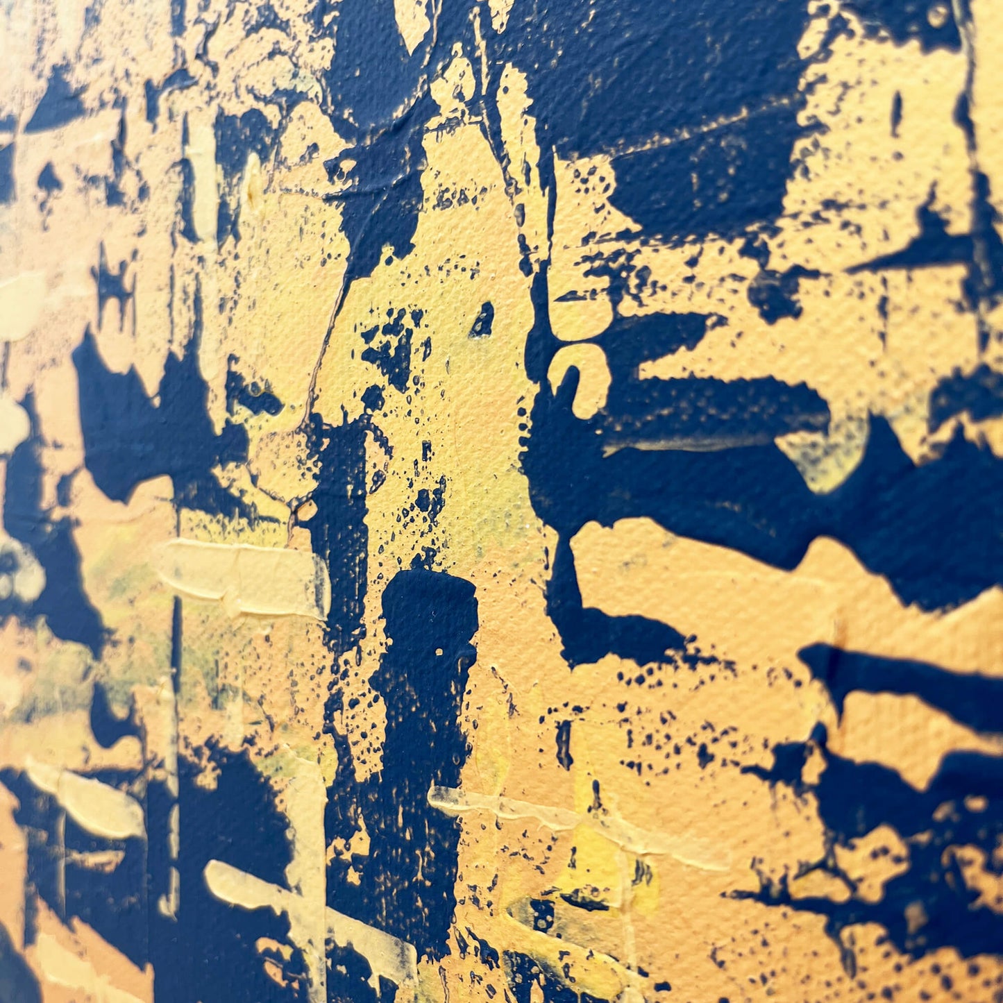 Gilded II  - Original abstract painting on stretched canvas.