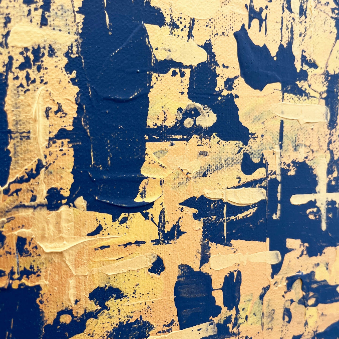 Gilded II  - Original abstract painting on stretched canvas.