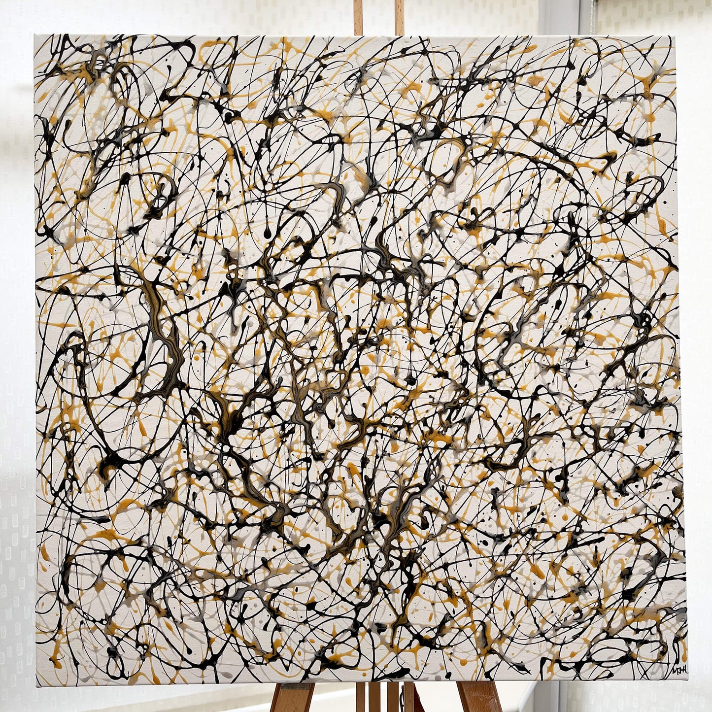 Lustrous - Original abstract painting on stretched canvas.