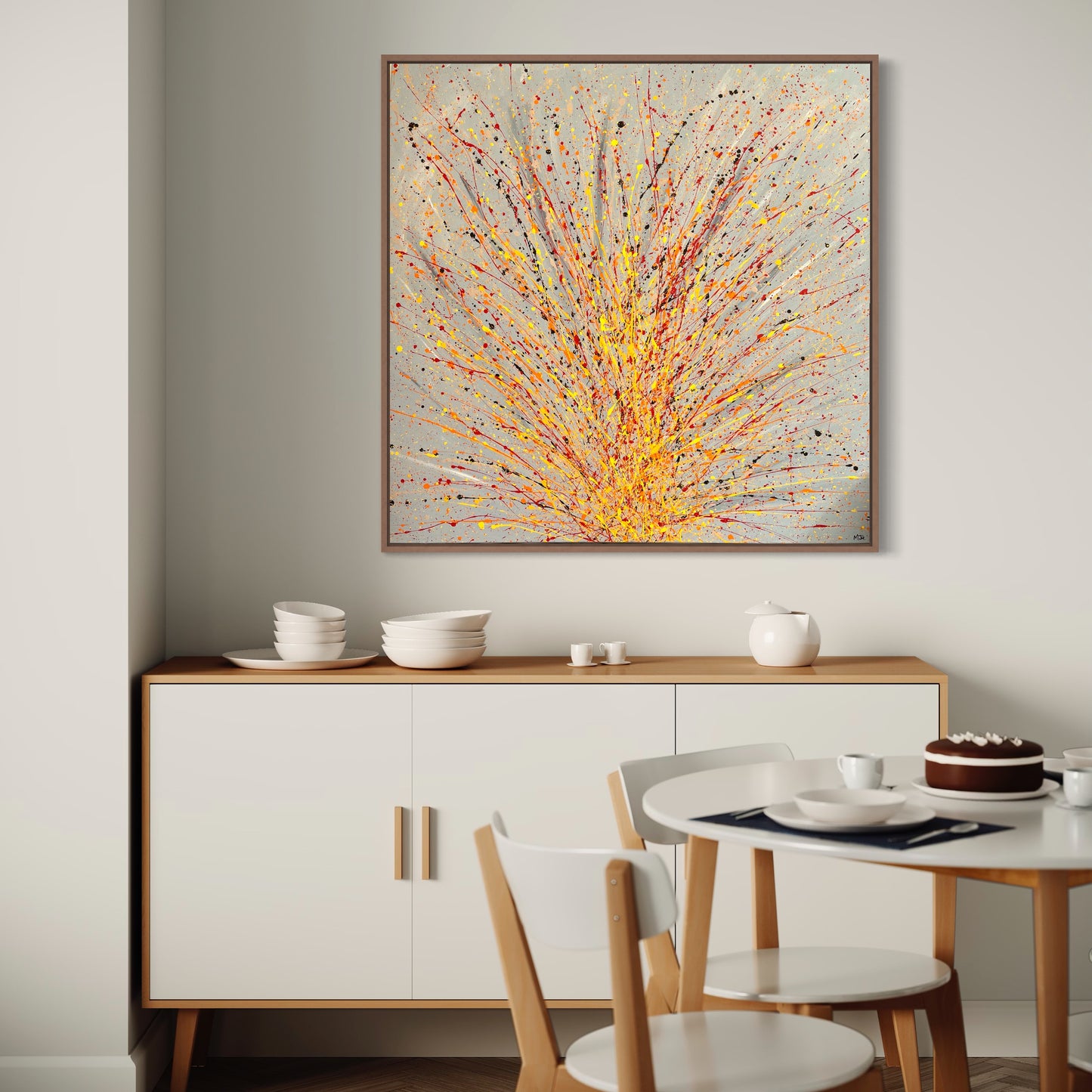 'Russet' - Original abstract painting on stretched canvas.