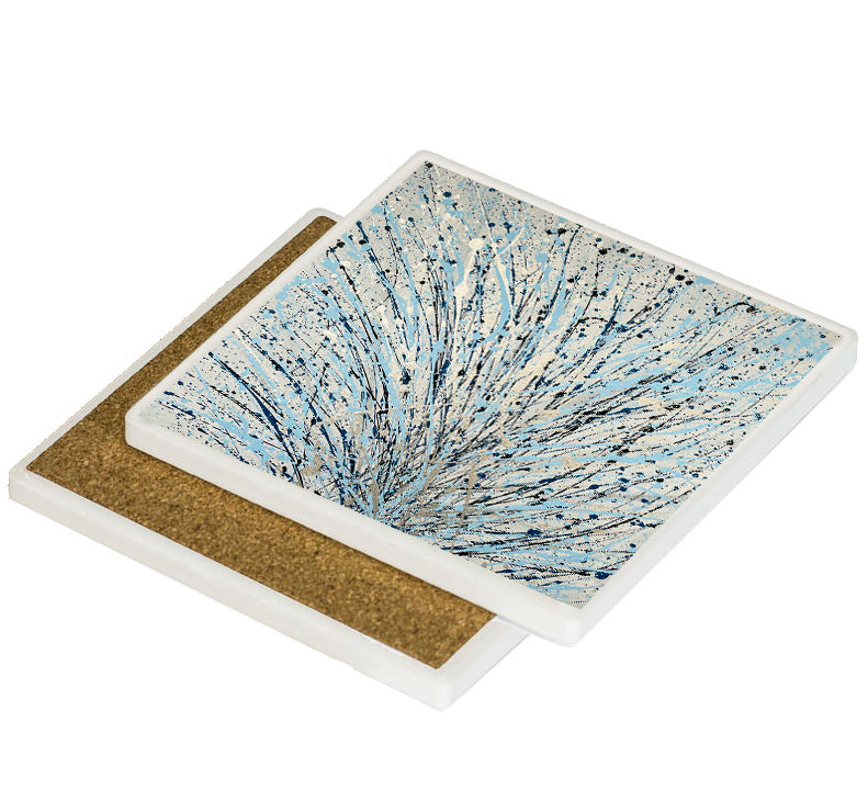 Seasons IV - Set of four ceramic coasters.