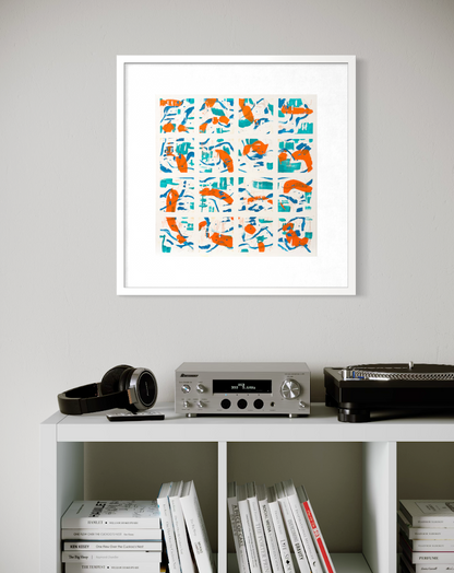 Squared Up I | Original Mixed Media Artwork
