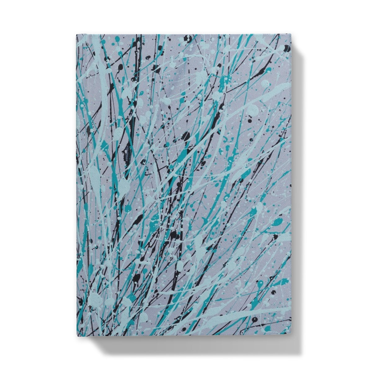 Abstract hardback notebook featuring Seasons I artwork, a unique design with rich abstract tones