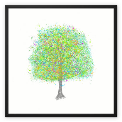 Colourful Tree Framed Canvas