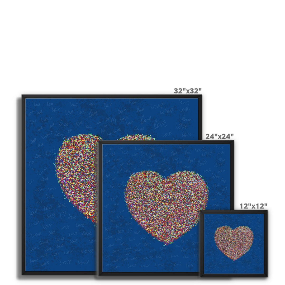 Love Is All Around – Framed canvas print