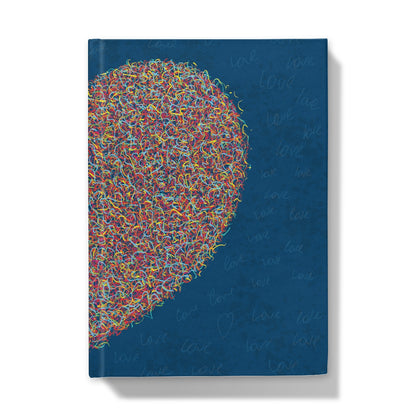 Colourful heart hardback journal