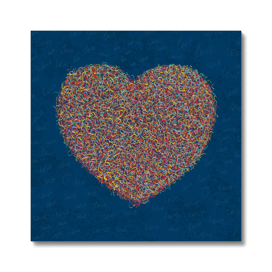 Colourful heart Canvas