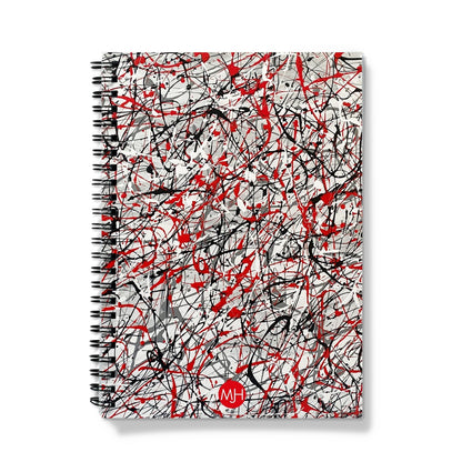 Black & red wiro-bound notebook