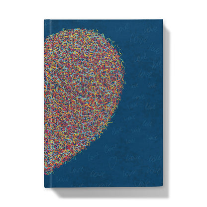 Colourful heart hardback journal