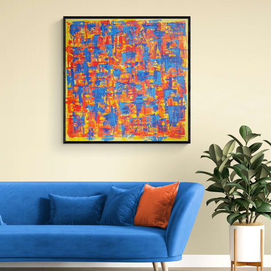 Original abstract painting on stretched canvas.