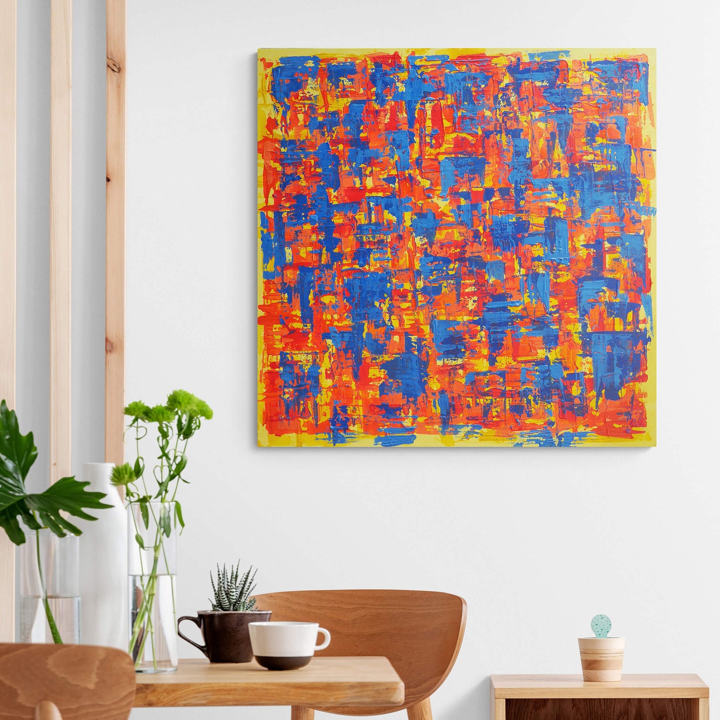 Original abstract painting on stretched canvas.