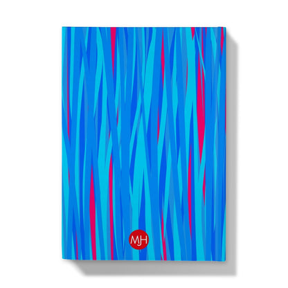 Hardback journal back cover featuring the abstract design of Stripes I artwork