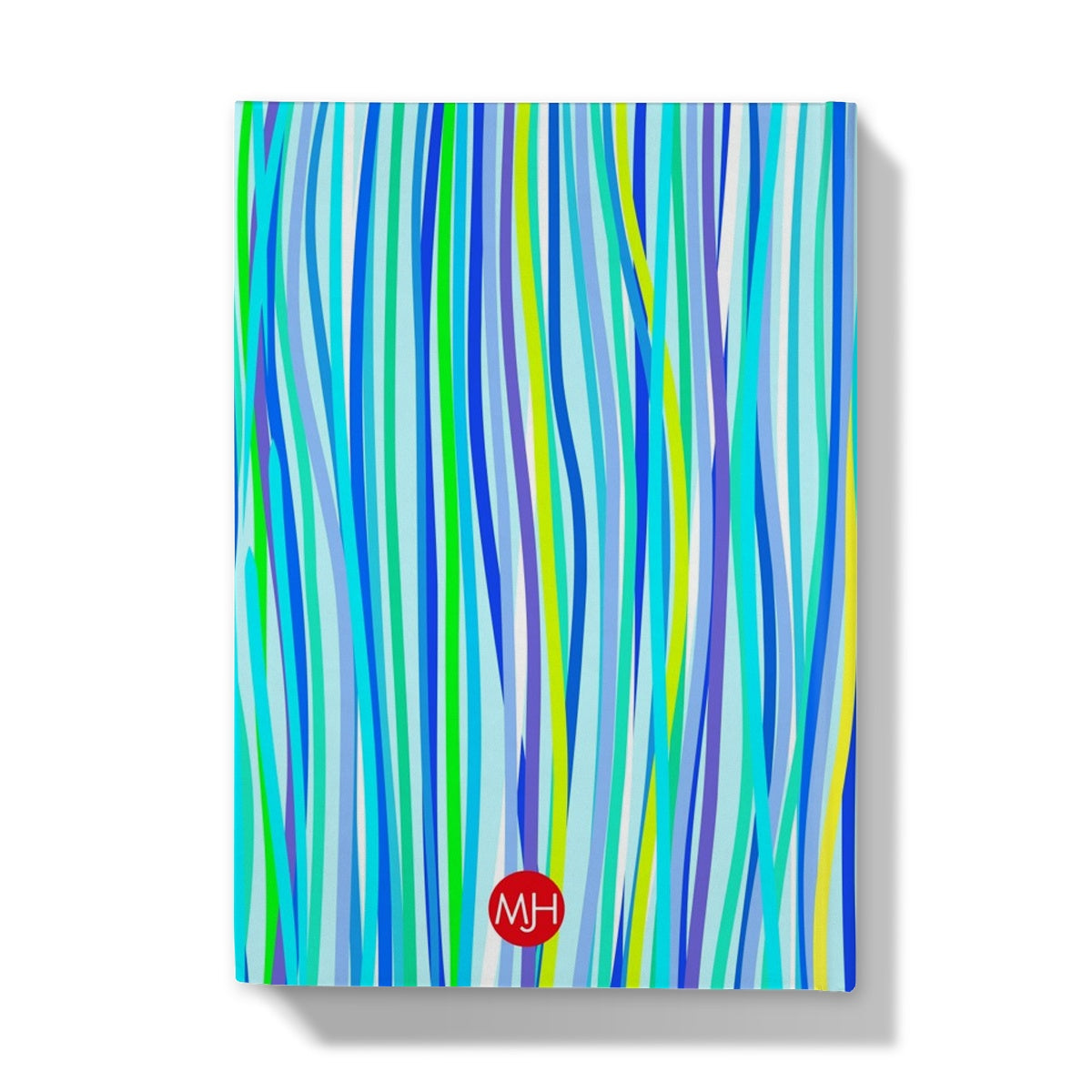 Hardback journal back cover featuring the abstract design of Stripes II artwork