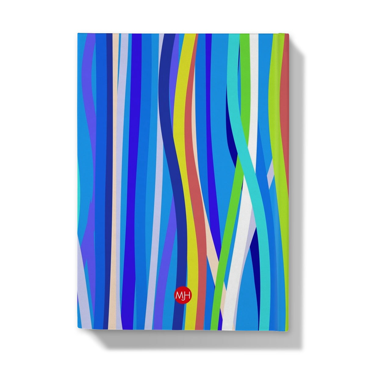 Hardback journal back cover featuring the abstract design of Stripes III artwork