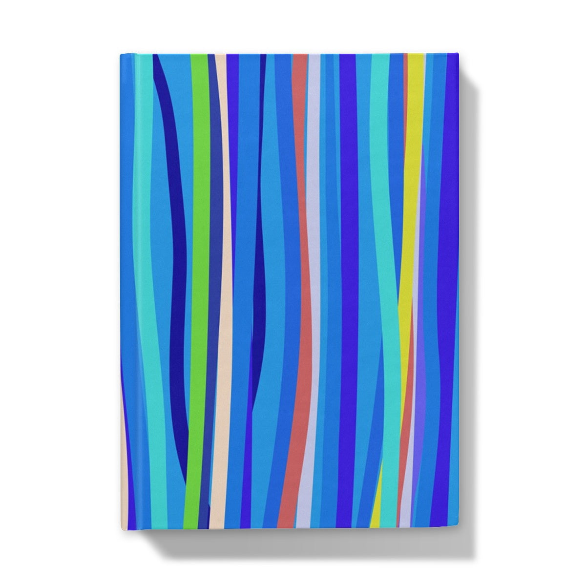 Abstract hardback notebook featuring Stripes III artwork, a unique design with rich abstract tones